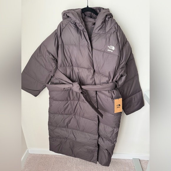 SKIMS Jackets & Blazers - Skims x TNF Brown Phoenix Nuptse Wrap Down Parka Coat